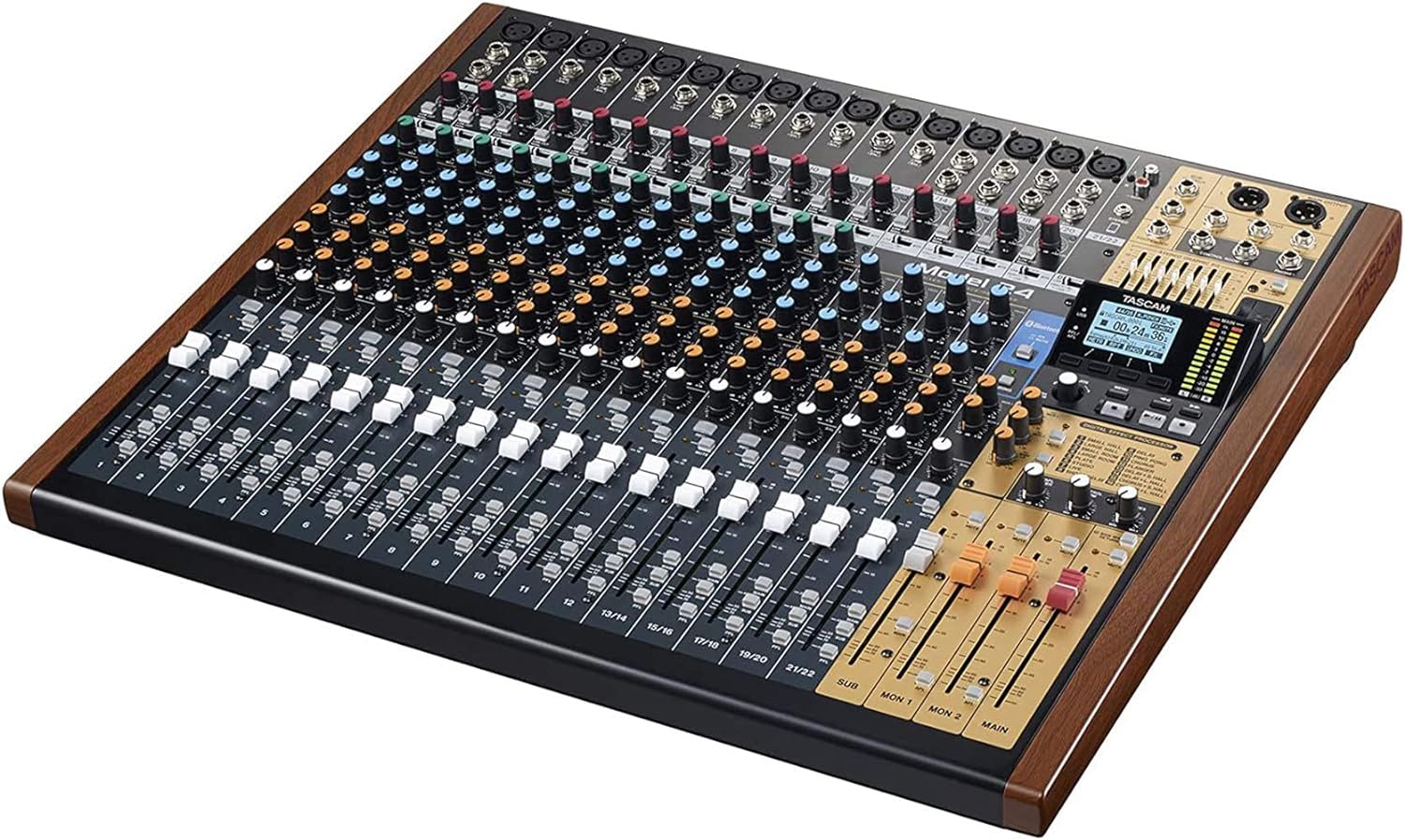 Tascam Model 24 24-track Multi-Track, Live Mixer and Recording Studio, Analog Mixer, Digital Recorder, USB Audio Interface