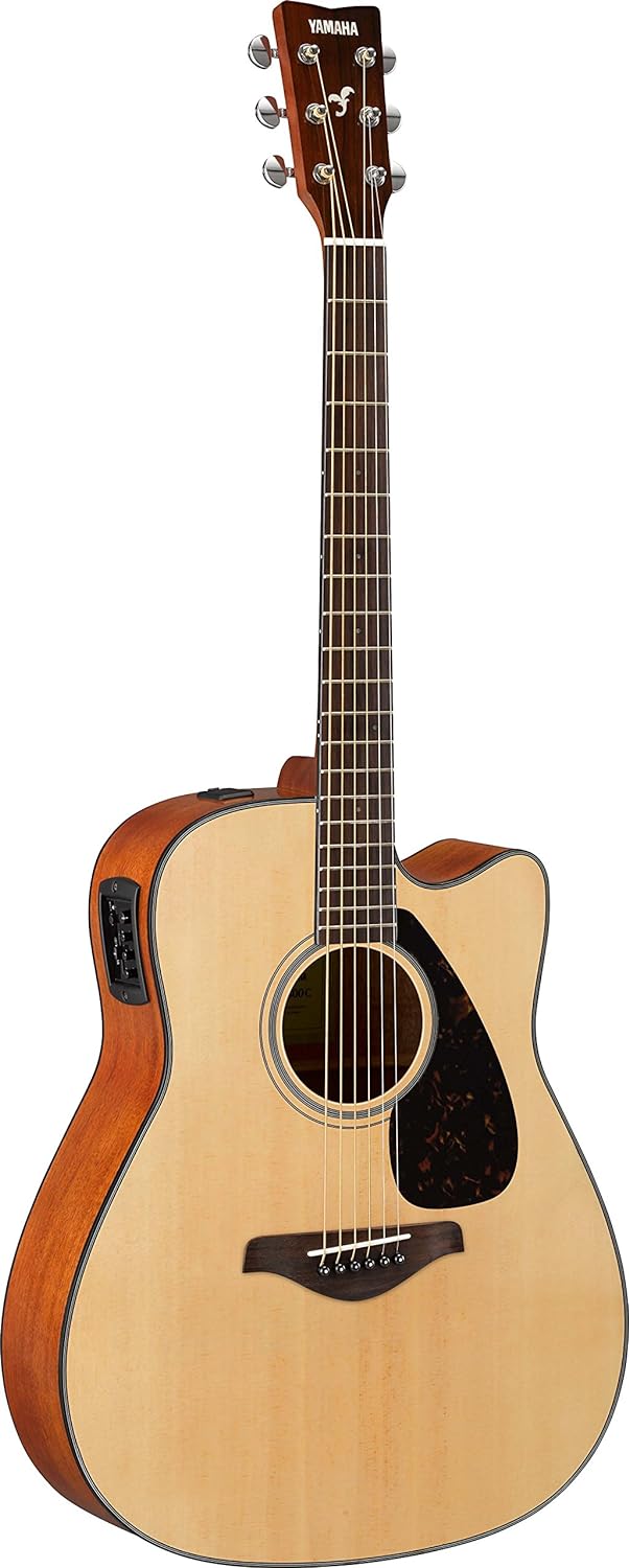 Yamaha FGX800C Solid Top Cutaway Acoustic-Electric Guitar, Dreadnought